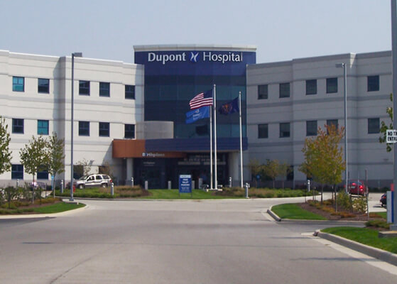 Entrance of Dupont Hospital